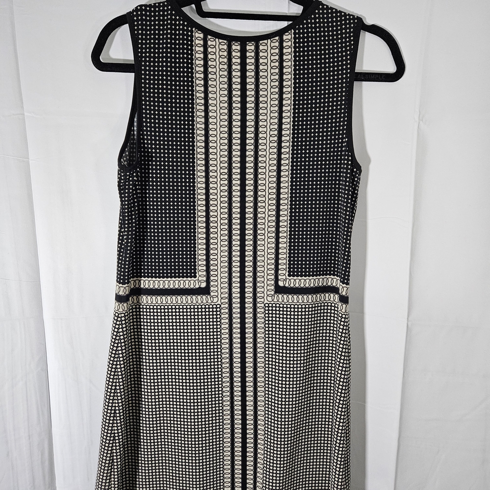 Max Studio Black and Cream Midi Dress - Picture 2 of 4